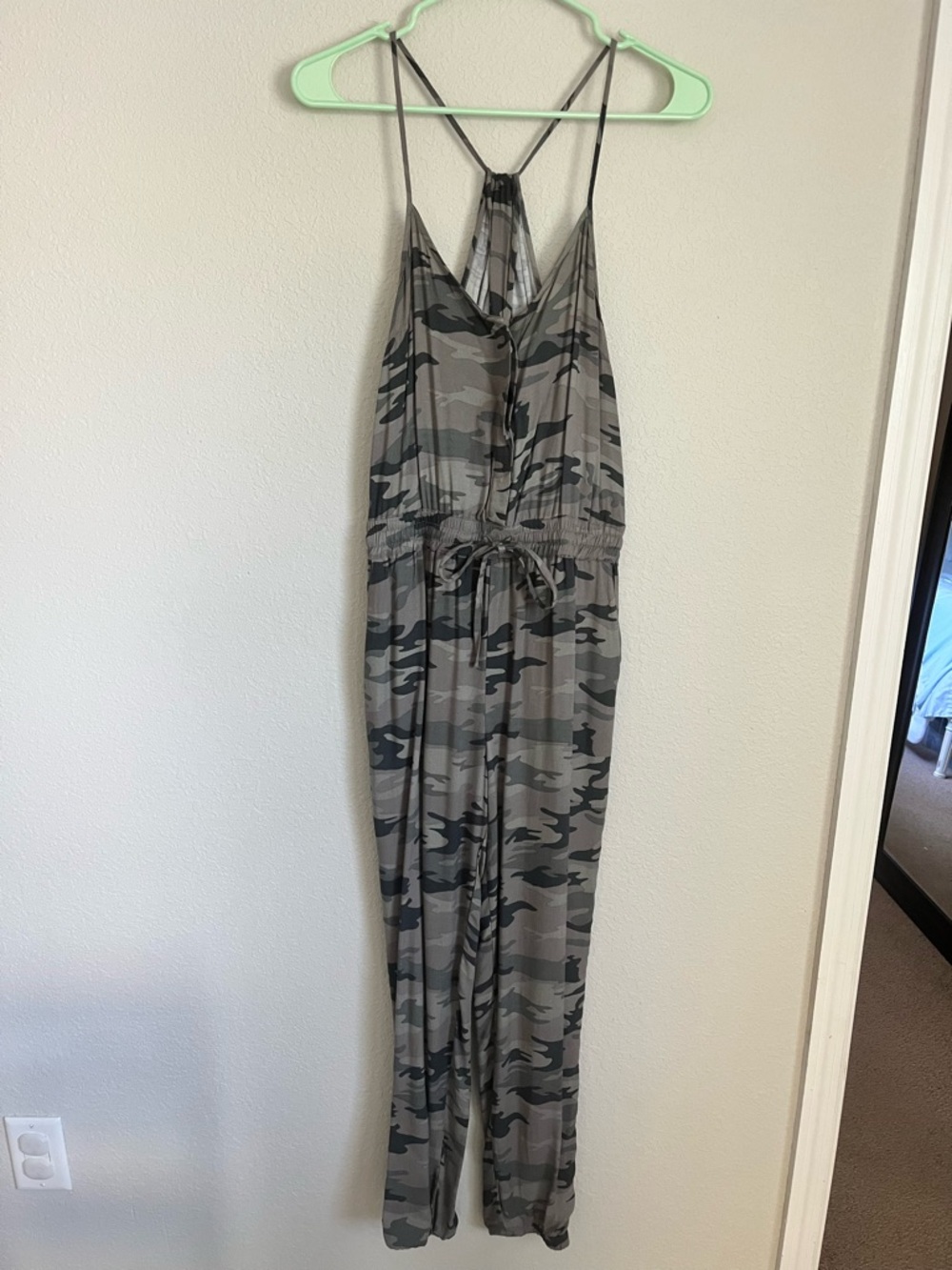 Mustard Seed Olive Camo Jumpsuit. Small. Has pockets!